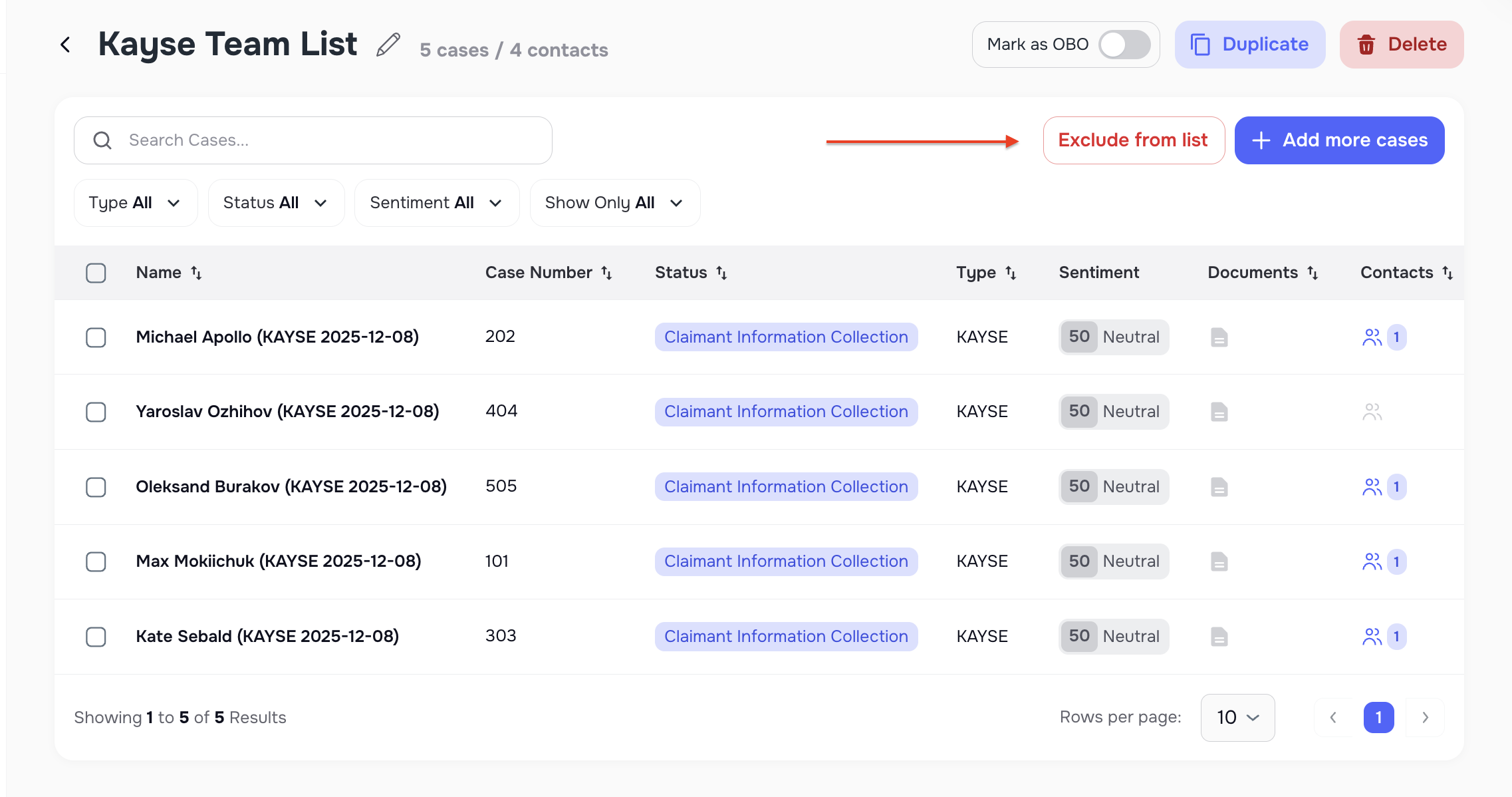 Exclude from List flow with file upload and External Source selection
