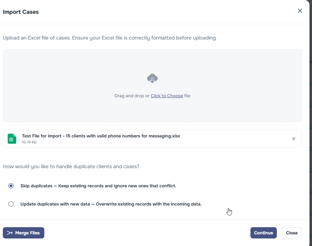 Import options for rewrite or skip duplicates