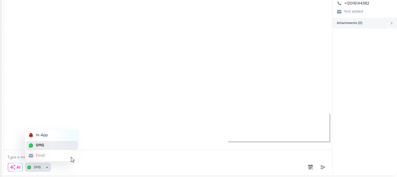 Email channel disabled in Messenger for clients with no email address