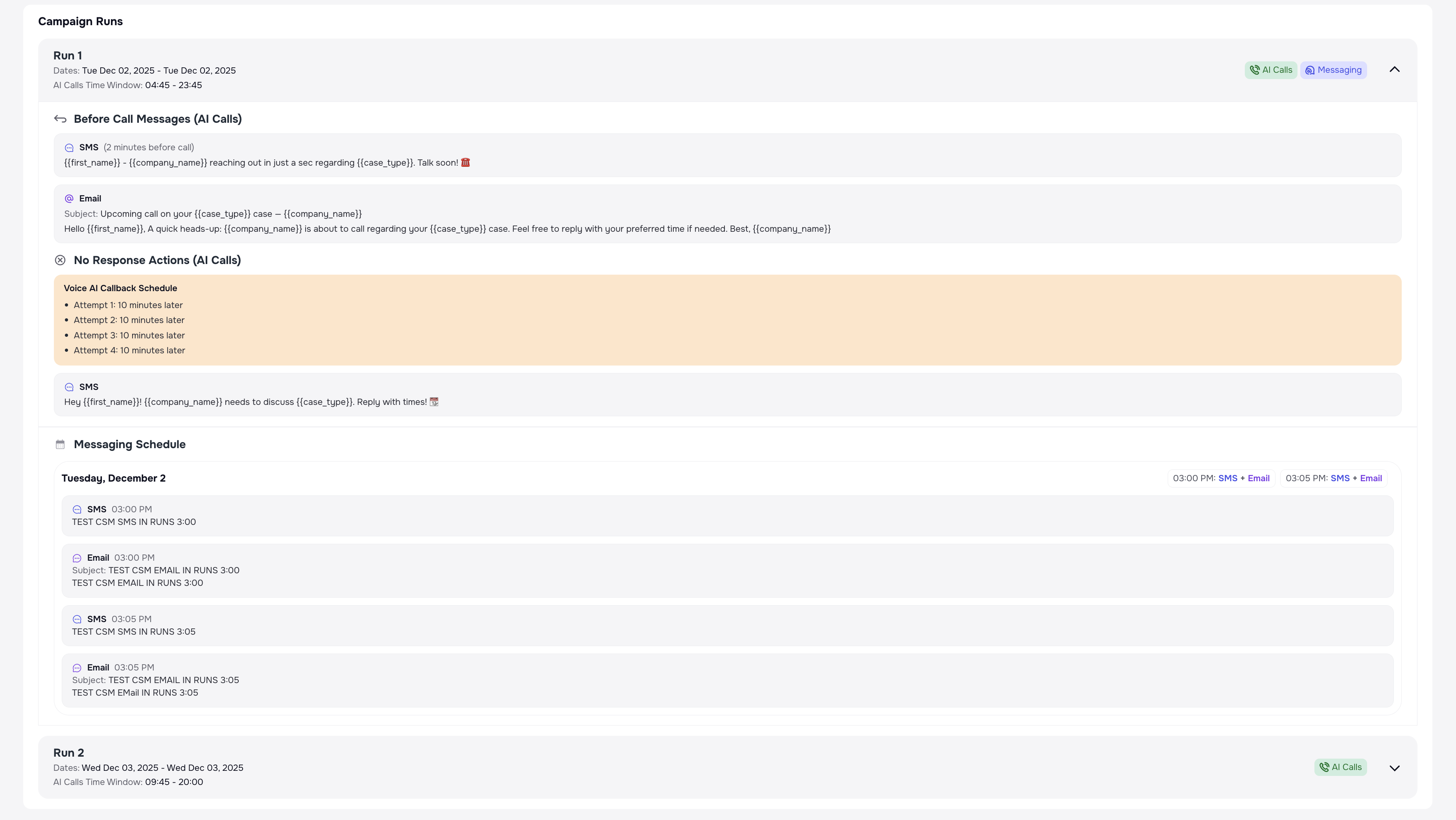 Pause, resume, add Runs, export configuration