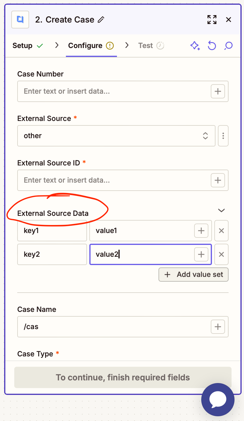 Action multi-value Key/Value pairs with add button